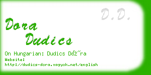 dora dudics business card